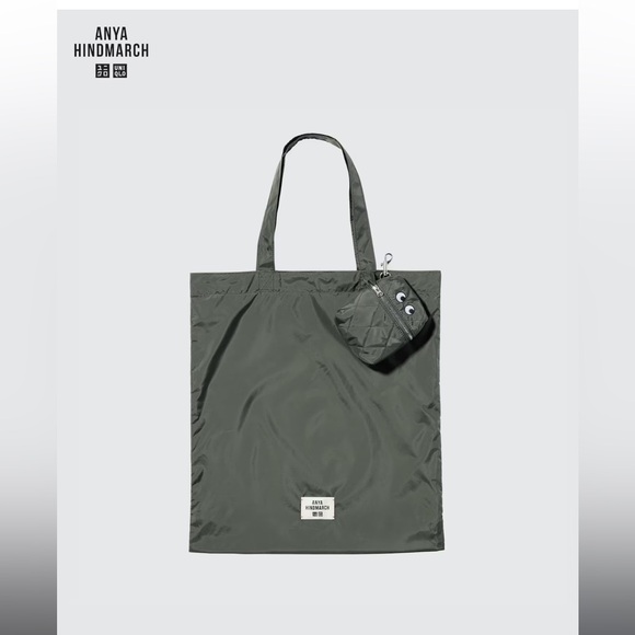 Anya Hindmarch X Uniqlo Packable Bag in Olive - Picture 3 of 8